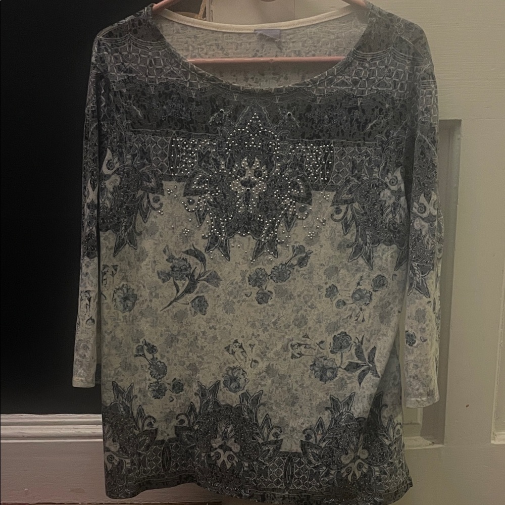 Y2K/2000s oversized floral long sleeve
